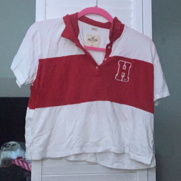Hollister Crop Top Red and White - Picture 1 of 2